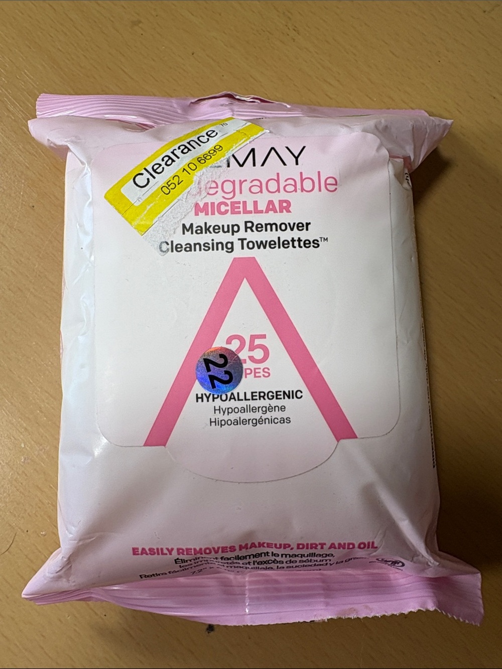 Almay Biodegradable Micellar Makeup Remover Towelettes - Pink